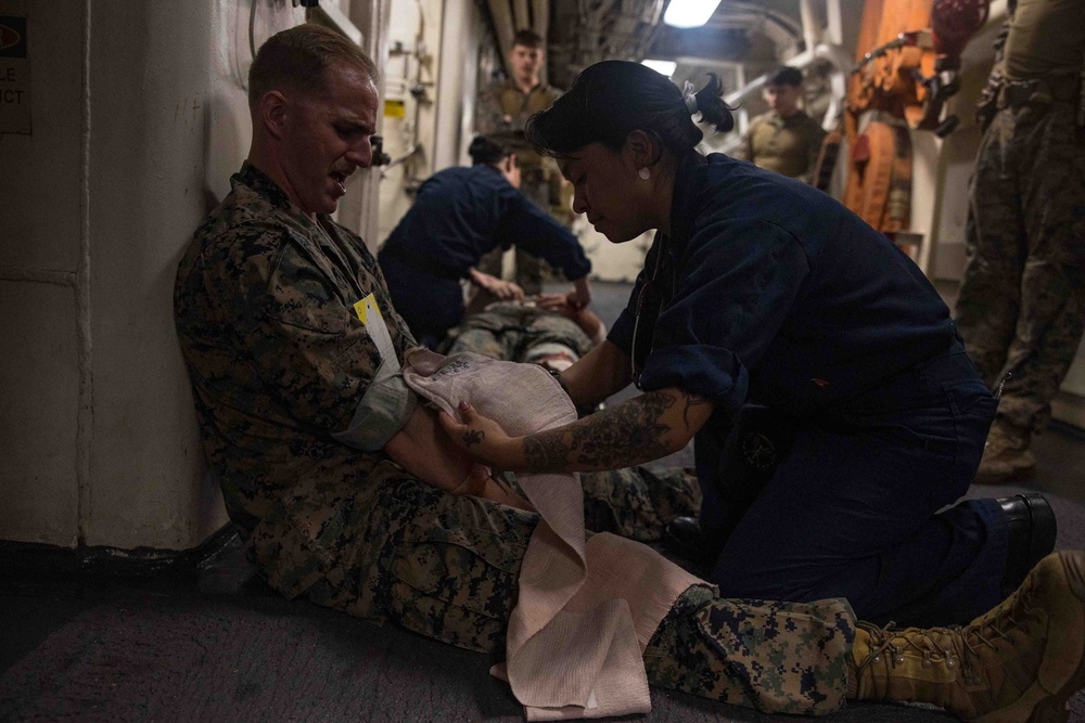 Mass Casualty Drill on the High Seas