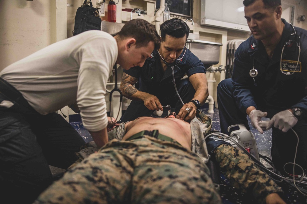 Mass Casualty Drill on the High Seas