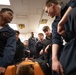 USS Harpers Ferry (LSD 49) sailors participate in stretcher bearer training