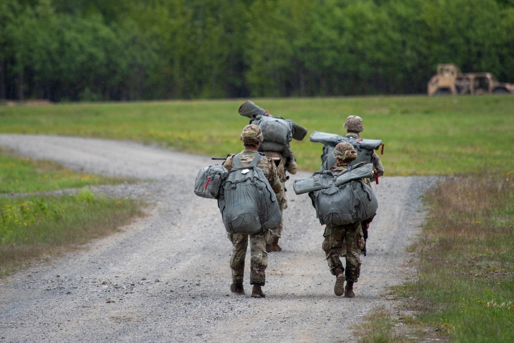 1-509th and 3-509th Infantry Regiments jump together celebrating Geronimo unit lineage