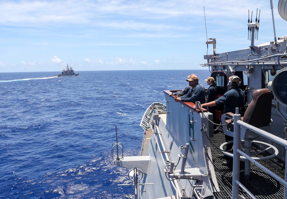 USS Shiloh Sails in Formation