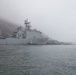 USS Harpers Ferry (LSD 49) pulls into port in Kodiak, Alaska