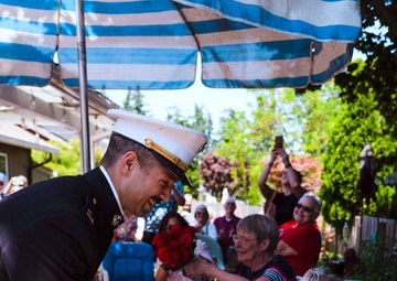 100-Year-Old USMC Veteran Celebrates Milestone Birthday Surrounded by Marines