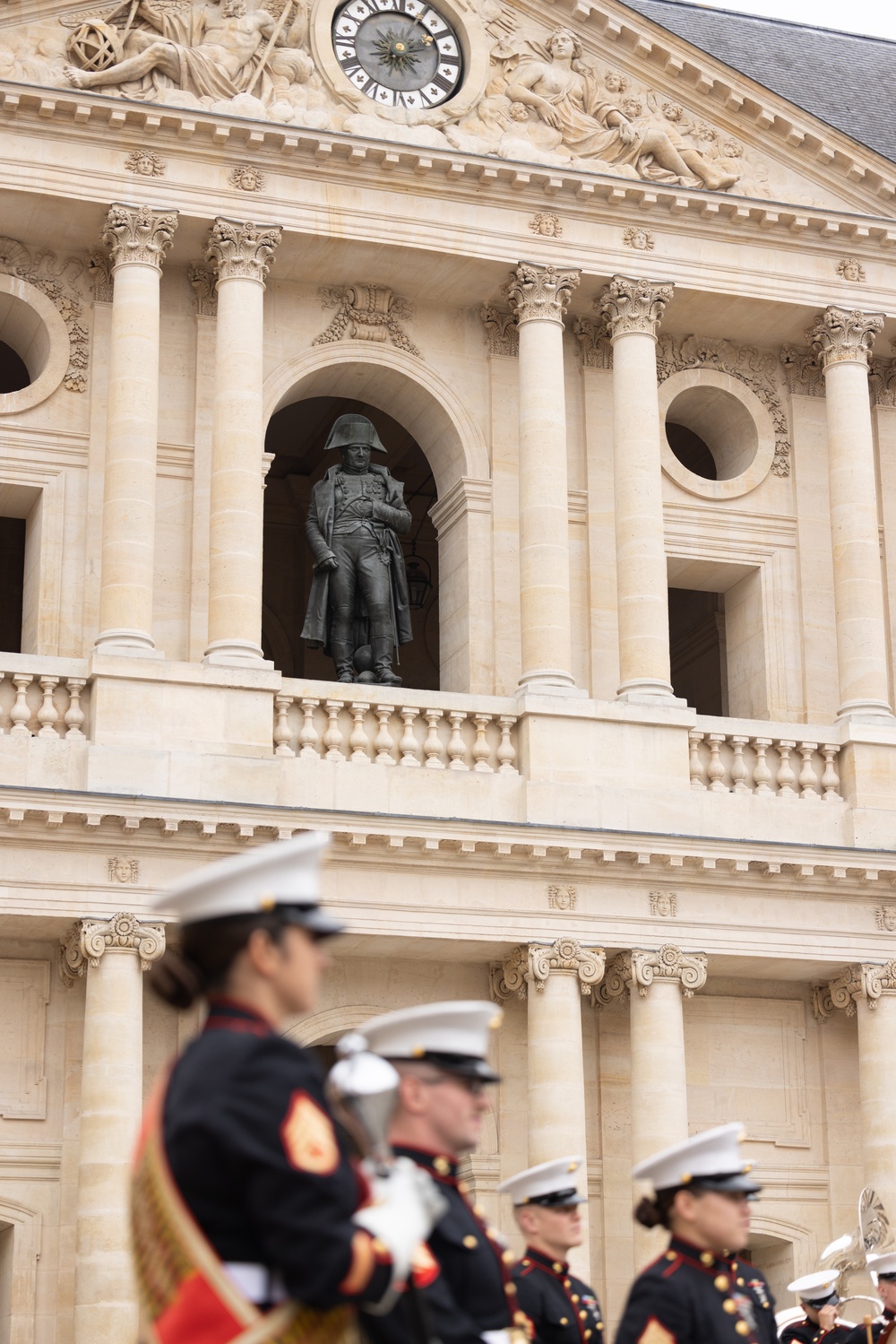 1st Marine Division band performs at Les Invalides