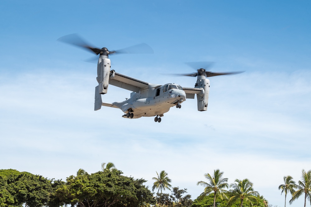 VMM-268 Osprey Lands on Ford Island