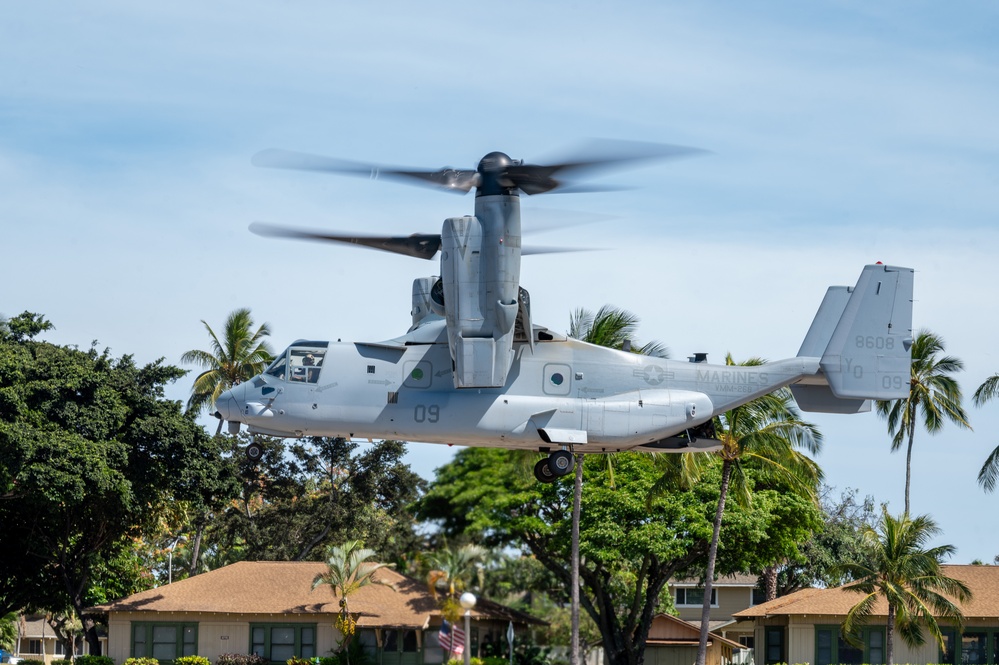 VMM-268 Osprey Lands on Ford Island