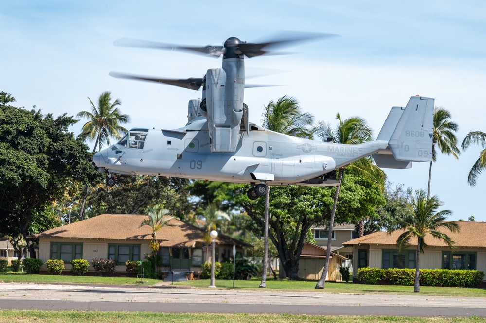 VMM-268 Osprey Lands on Ford Island