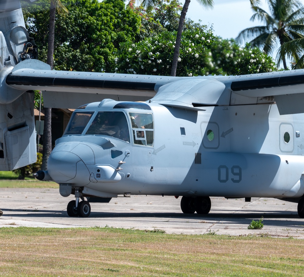 VMM-268 Osprey Lands on Ford Island