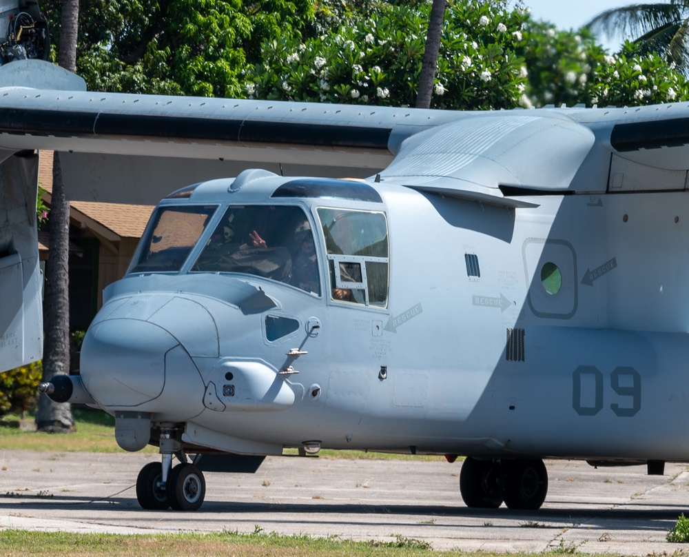 VMM-268 Osprey Lands on Ford Island