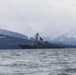 Arleigh Burke-class guided-missile destroyer USS Momsen (DDG 92) pulls into port at Homer, Alaska