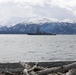 Arleigh Burke-class guided-missile destroyer USS Momsen (DDG 92) pulls into port at Homer, Alaska