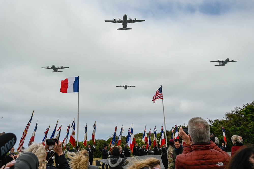 USAFE aircraft supports Pointe du Hoc memorial for D-Day 79