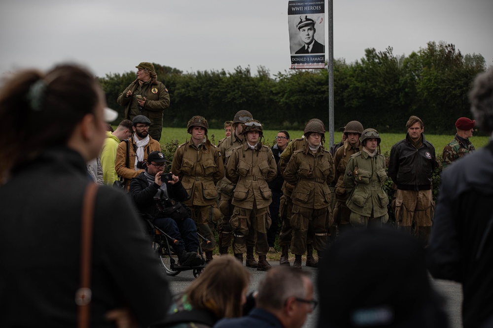 Ceremony at the Leadership Monument Winters