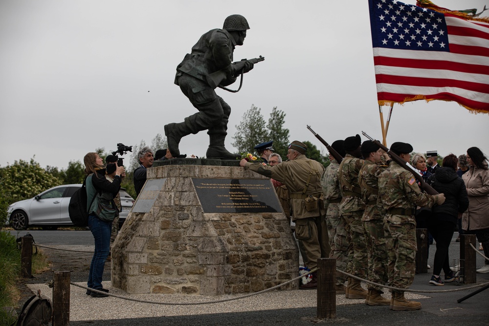 Ceremony at the Leadership Monument Winters