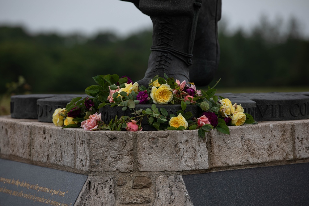Ceremony at the Leadership Monument Winters