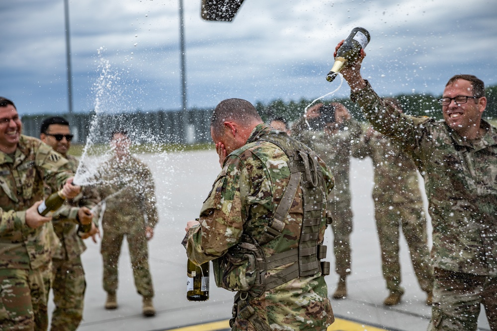 Task Force Knighthawk Honors Their Commander with Final Flight Before Retirement