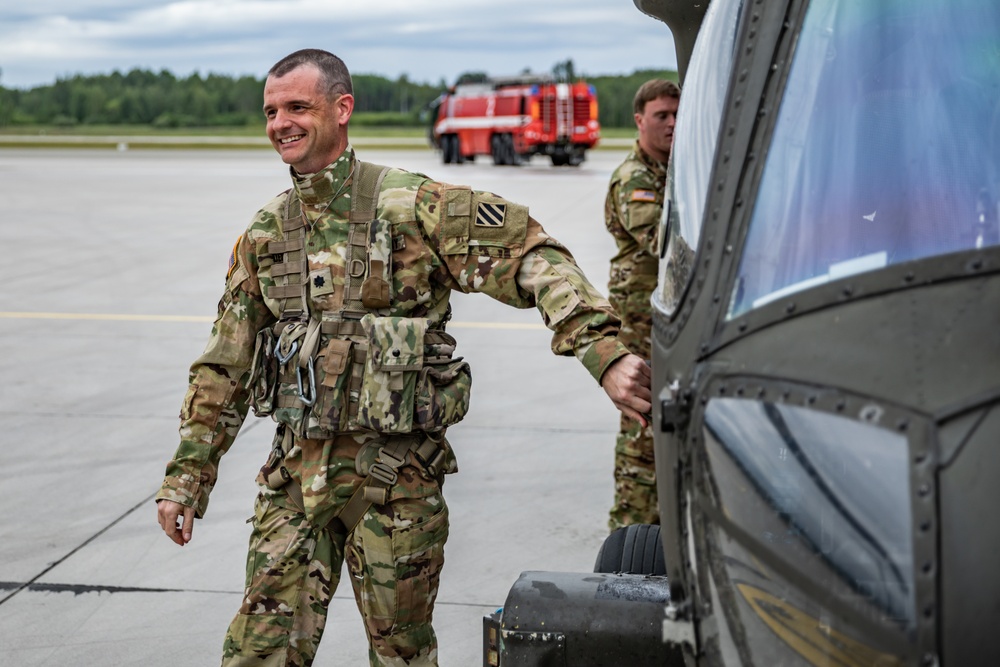Task Force Knighthawk Honors Their Commander with Final Flight Before Retirement