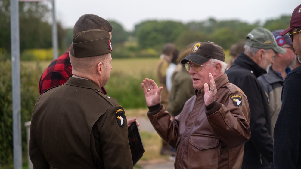 Ceremony at the Leadership Monument Winters