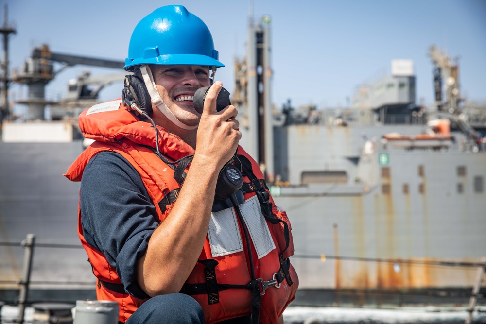 USS McFaul Conducts a Replenishment at Sea