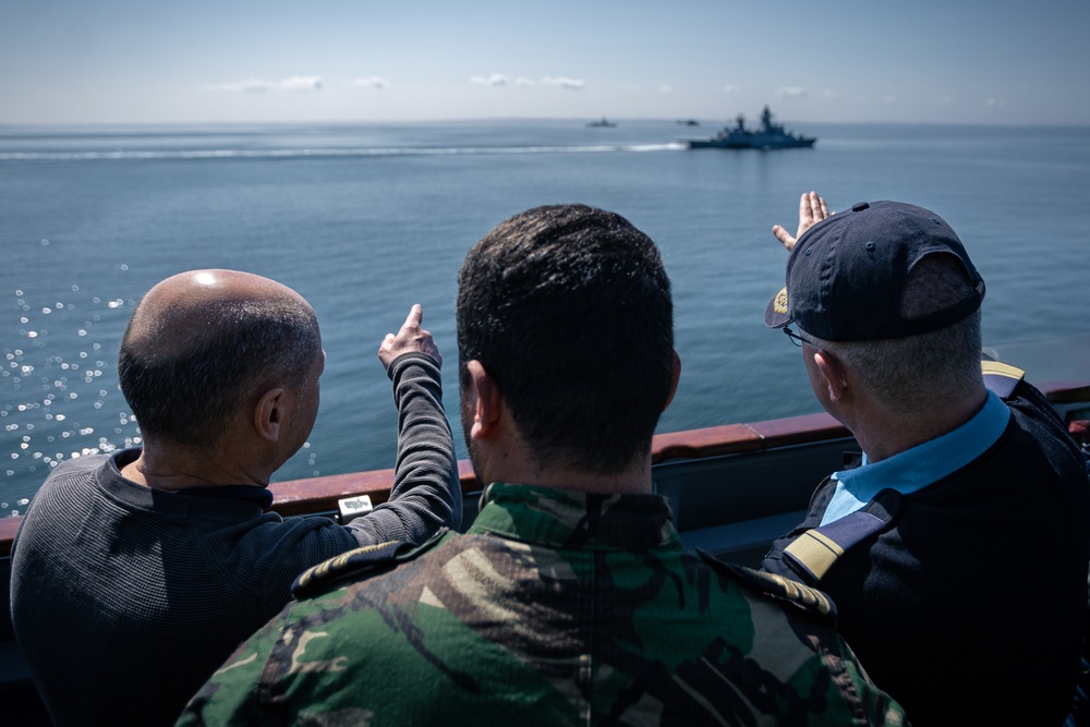 German Chancellor Olaf Scholz visits SNMG1 during BALTOPS23