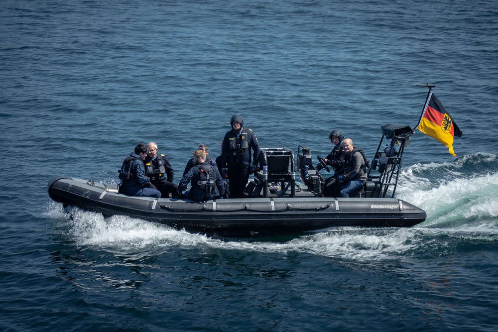 German Chancellor Olaf Scholz visits SNMG1 during BALTOPS23