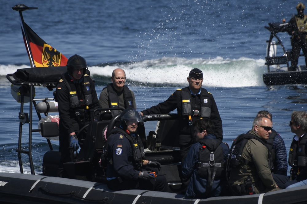 German Chancellor Olaf Scholz visits SNMG1 during BALTOPS23