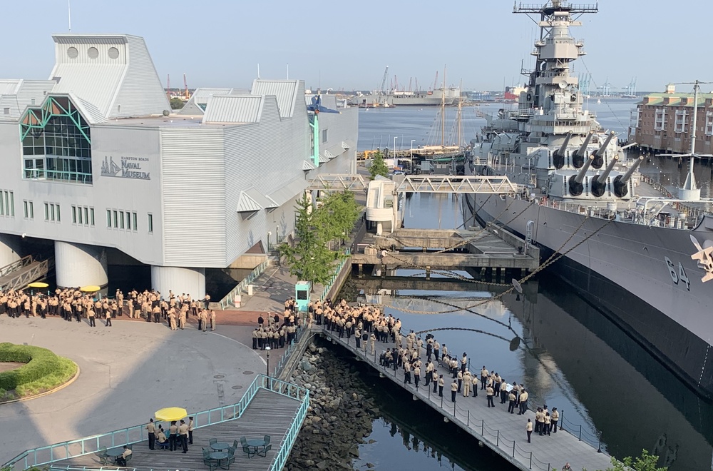 Naval museum hosts a mass promotion ceremony