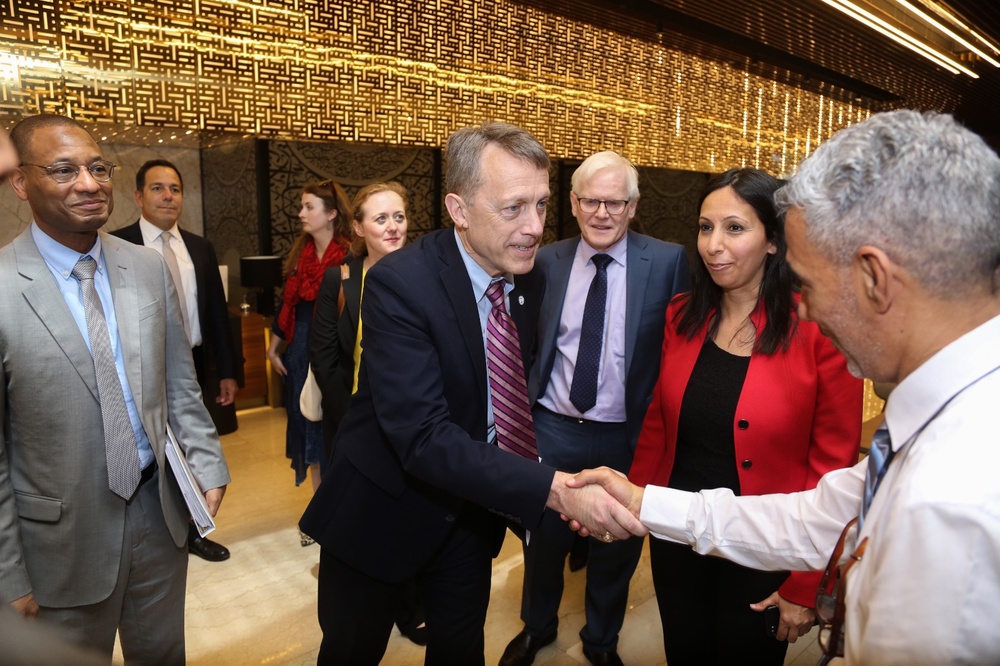 USAID Counselor Clinton White, Acting Assistant Administrator Andrew Plitt, and Chief Digital Democracy and Rights officer Vera Zakem met with representatives from Libya’s General Electric Company and Renewable Energy Authority.