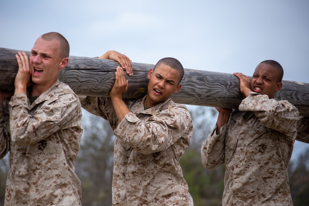 MCRD San Diego Mike Company Log Drills