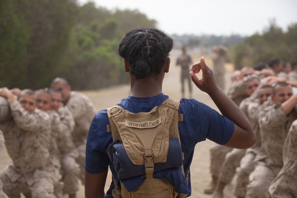 MCRD San Diego Mike Company Log Drills