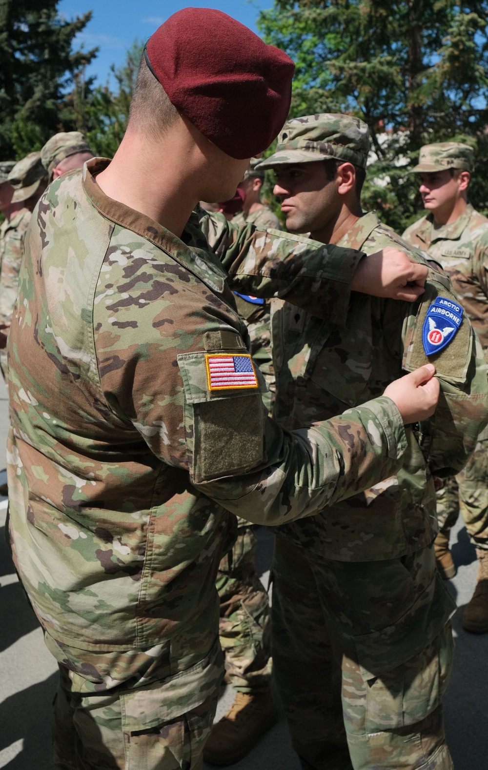 11th Airborne Division patching ceremony during Angel Rendezvous Week