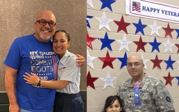 Airman 1st Class Lesly Garcia with her dad