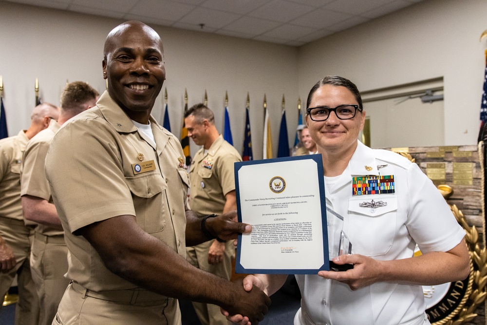 RDML Walker Presents Bakarian Award