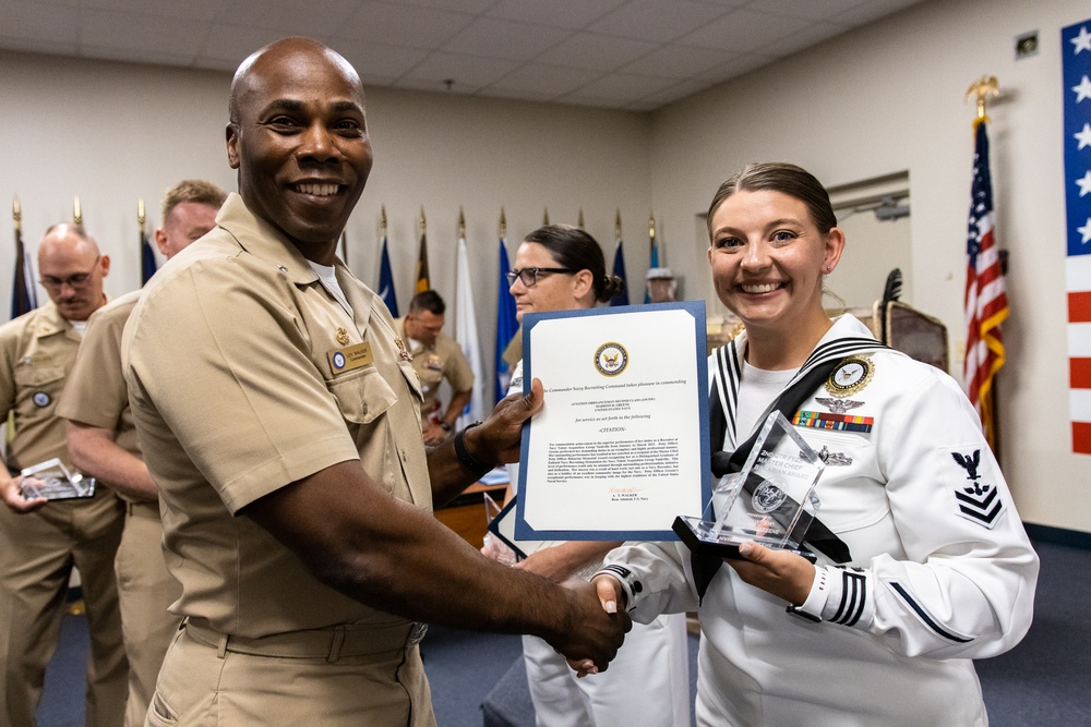 RDML Walker Presents Bakarian Award