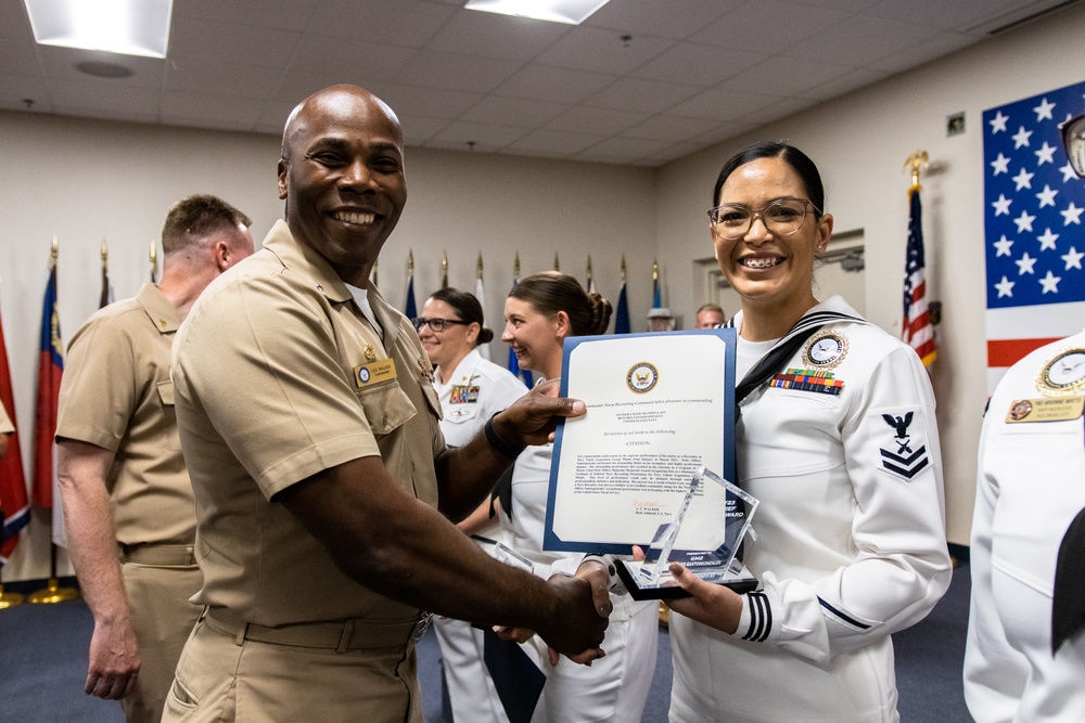 RDML Walker Presents Bakarian Award