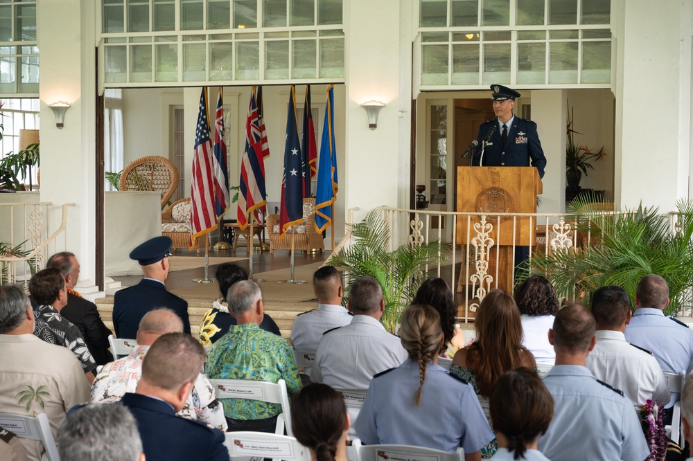 Promotion ceremony for Brig. Gen. Kristof Sills, Hawaii’s assistant adjutant general - air