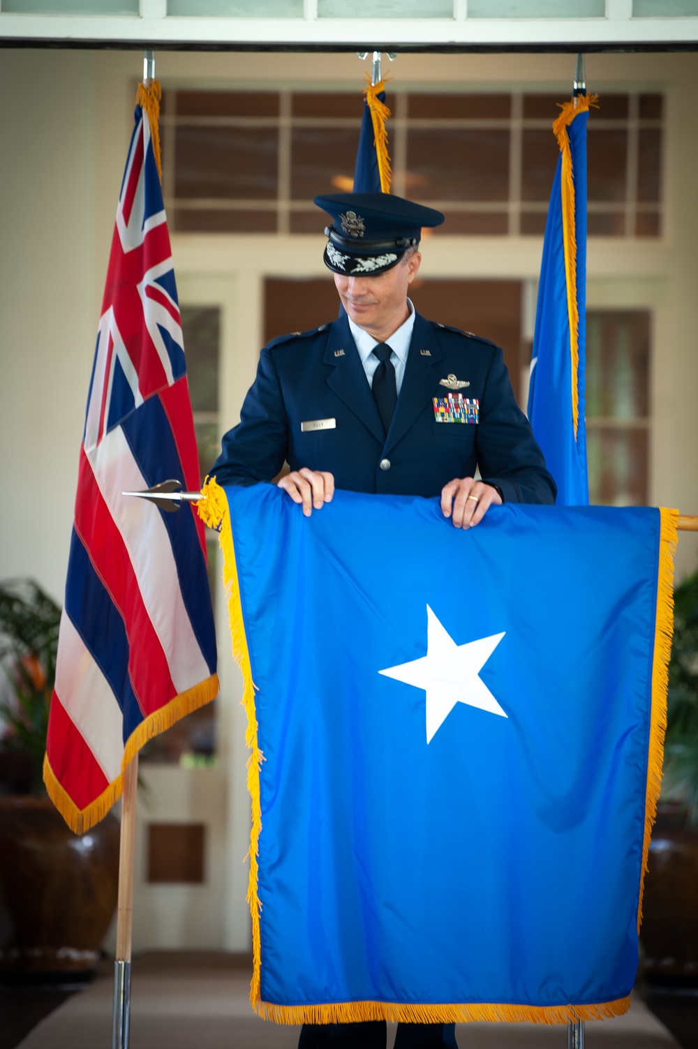 Promotion ceremony for Brig. Gen. Kristof Sills, Hawaii’s assistant adjutant general - air