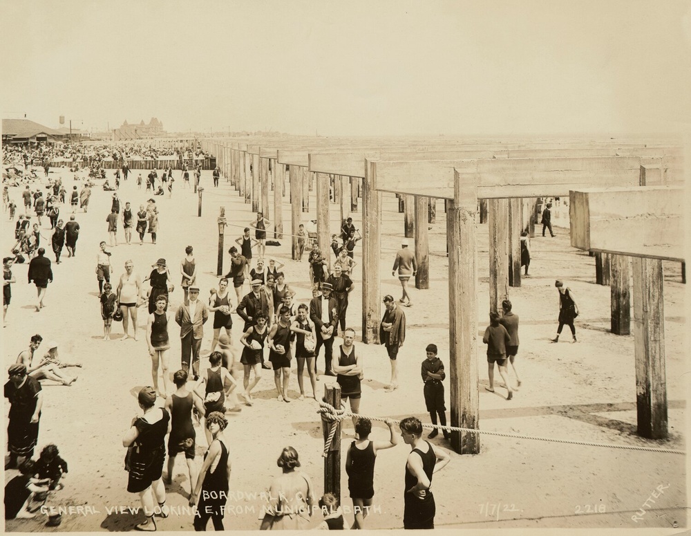 Coney Island Boardwalk being constructed in 1922