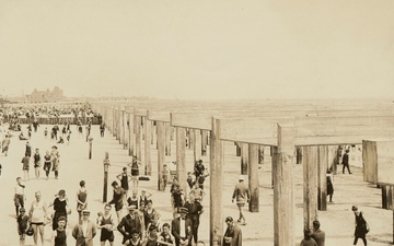 Coney Island Boardwalk being constructed in 1922