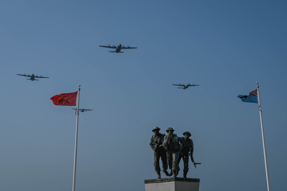 Ramstein C-130s conclude D-Day 79 with flyover at Gold Beach