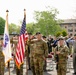 Members of the C Company 1/20th SFG(A) post the Colors.