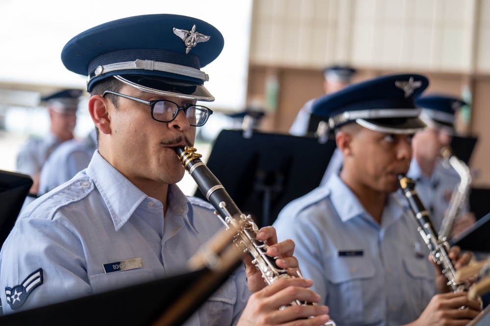 The United States Air Force Band of the West performs for Maj. General Edward Thomas Retirement