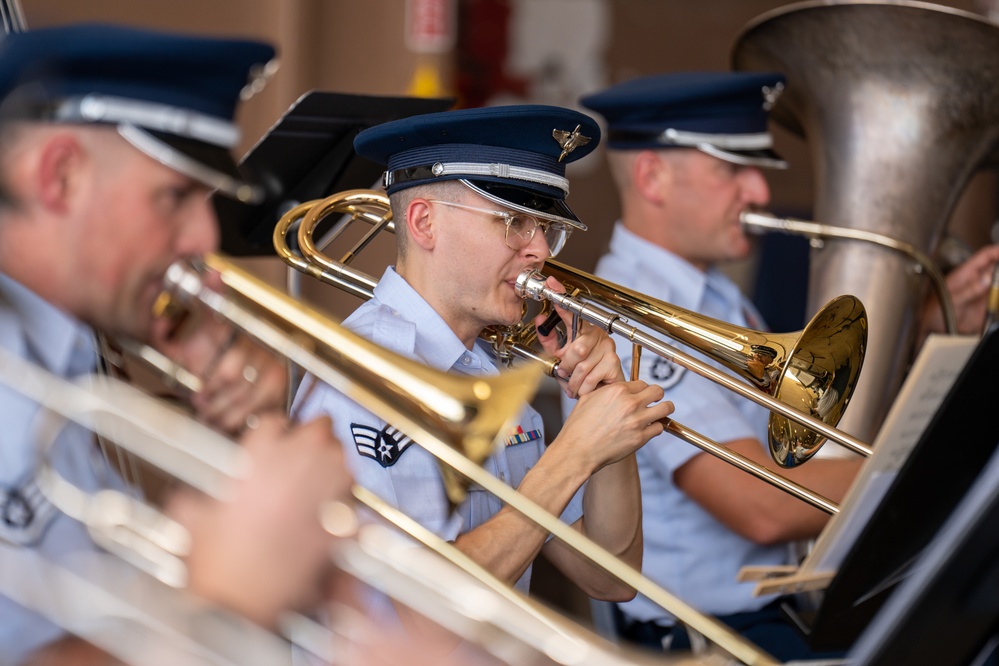 The United States Air Force Band of the West performs for Maj. General Edward Thomas Retirement