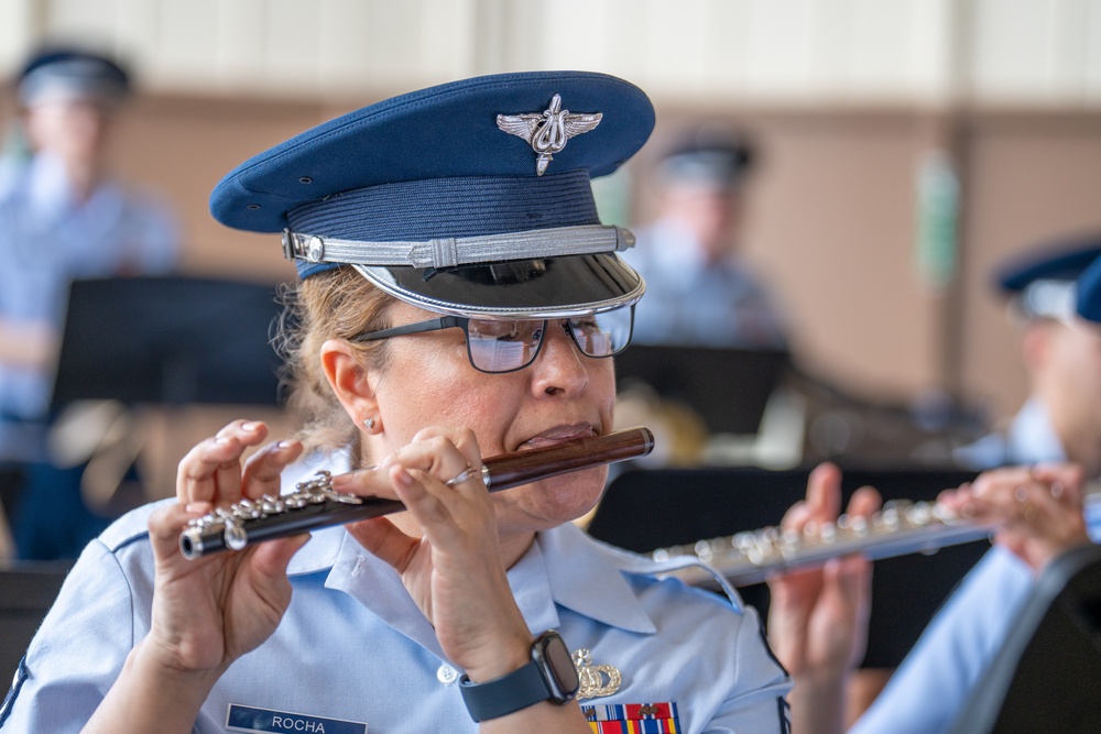 The United States Air Force Band of the West performs for Maj. General Edward Thomas Retirement