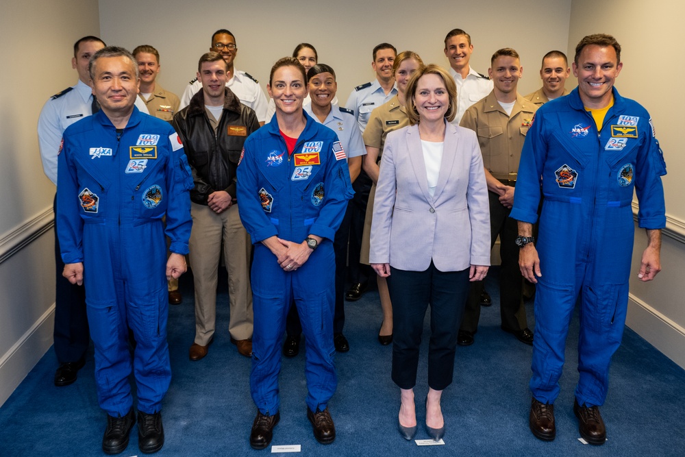 Secretary Hicks meets with Astronauts and prospective astronauts