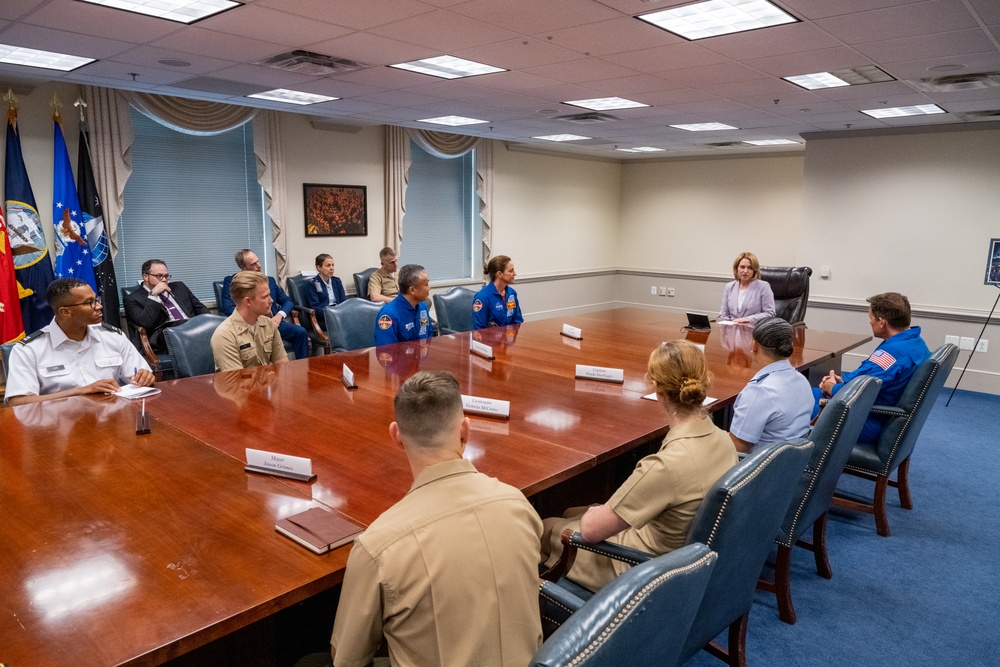 Secretary Hicks meets with Astronauts and prospective astronauts