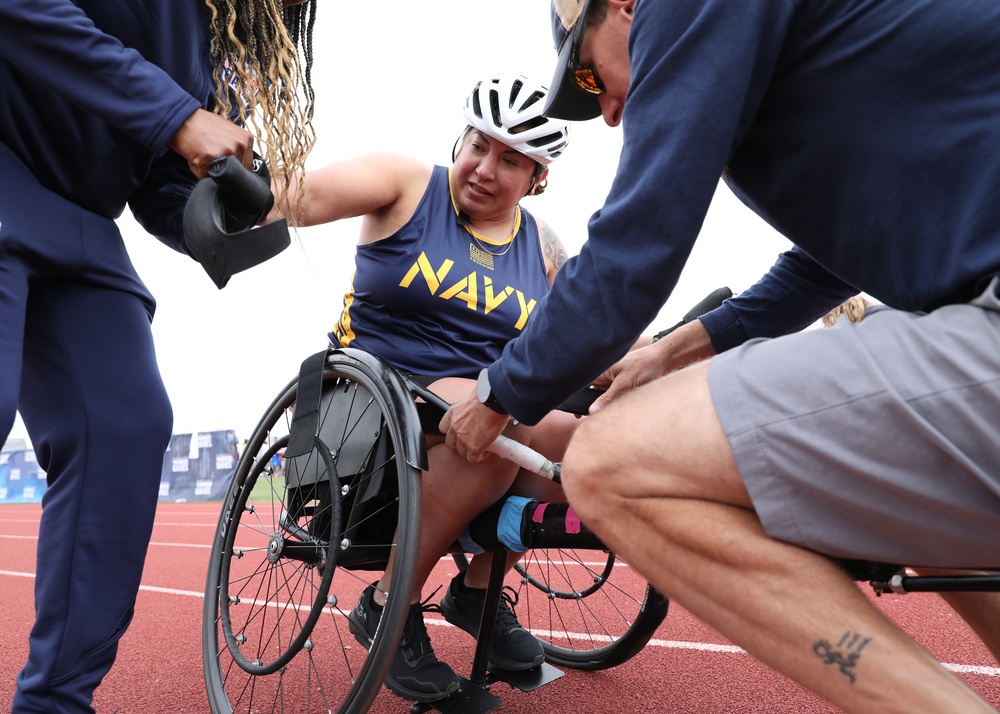 Team Navy Competes in the Track Events During DoD Warrior Games 2023