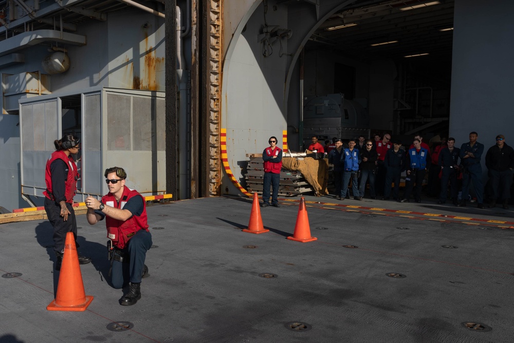 USS Bataan Sailors conduct live fire exercise