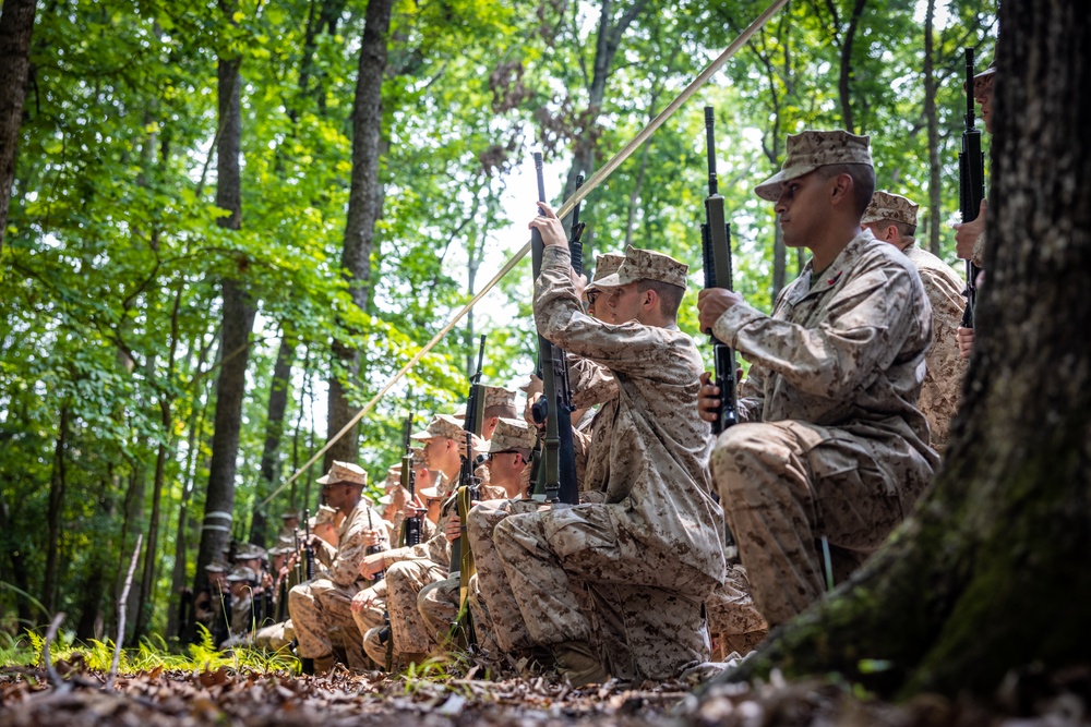 OCS Candidates Conduct the Fire Team Assault Course