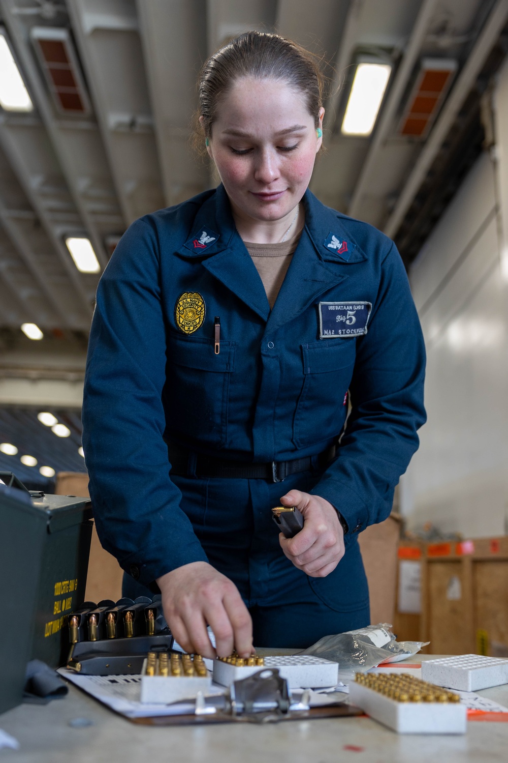 USS Bataan Sailors conduct live fire exercise